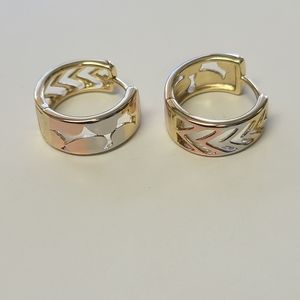 18k gold plated hoops multi design